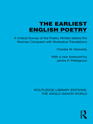 cover image of The Earliest English Poetry